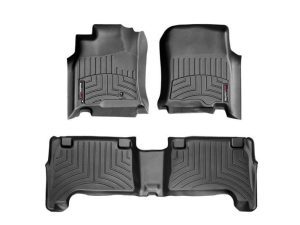 2004-2008 Ford| Lincoln F-150| Mark LT WeatherTech Front and Rear Floorliners-Black-44005-1-2-WT