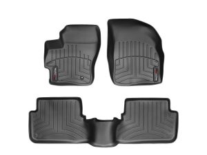 2004-2009 Mazda 3 WeatherTech Front and Rear Floorliners-Black-44147-1-2-WT