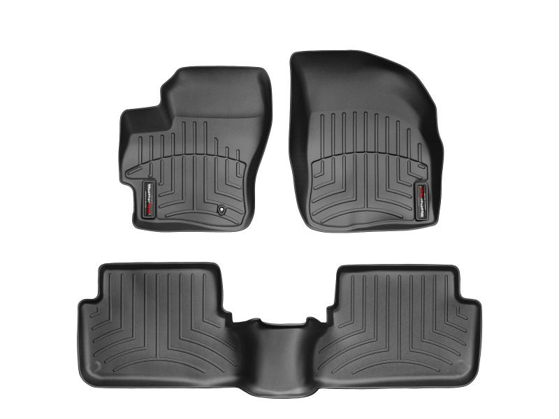 2004-2009 Mazda 3 WeatherTech Front and Rear Floorliners-Black-44147-1-2-WT