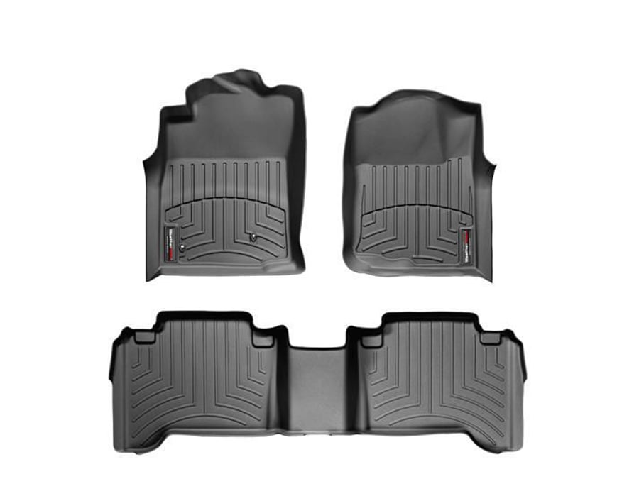 2005-2007 Toyota Tacoma WeatherTech Front and Rear Floorliners-Black-44021-1-3-WT