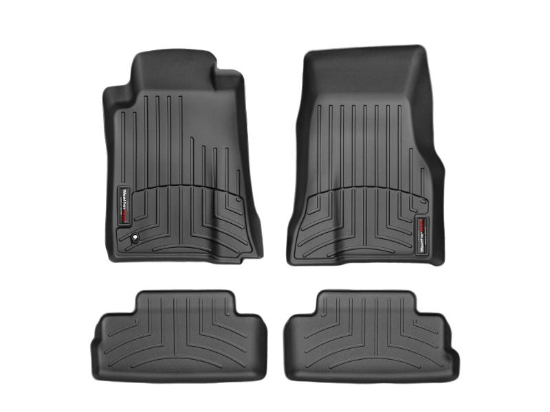 2005-2010 Ford Mustang WeatherTech Front and Rear Floorliners-Black-44139-1-2-WT