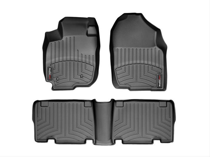 2006-2012 Toyota RAV4 WeatherTech Front and Rear Floorliners-Black-44072-1-2-WT