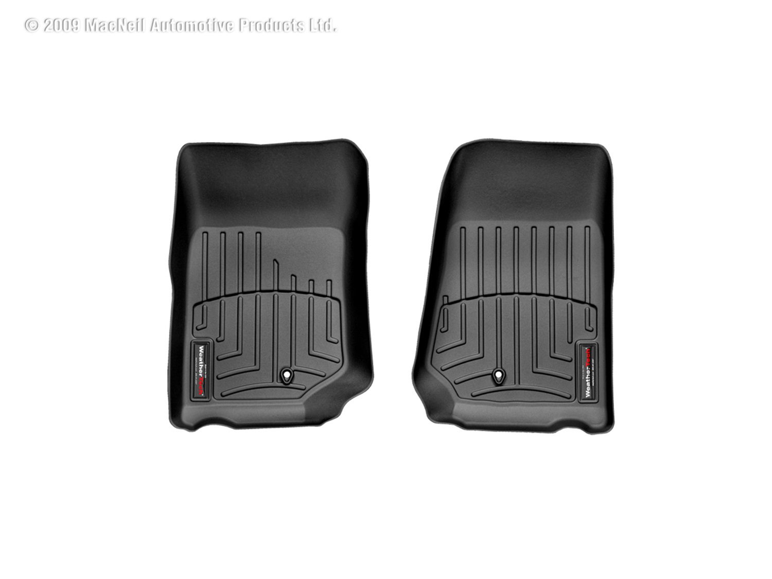 2007-2013 Jeep Wrangler WeatherTech Front Floorliner-Black-441051-WT