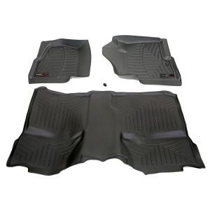 2007-2014 Cadillac| Chevrolet| GMC Escalade| Avalanche| Silverado| Suburban| Tahoe| Sierra| Yukon WeatherTech Front and Rear Floorliners-Black-44066-1-0-WT