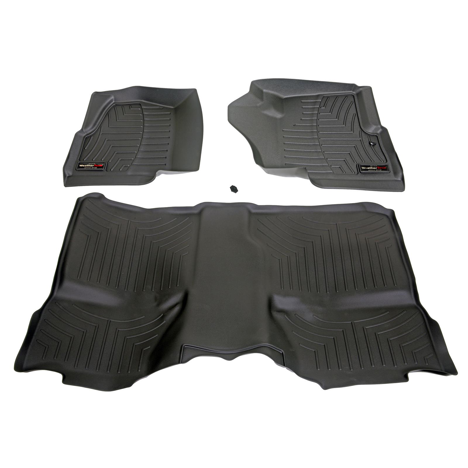 2007-2014 Cadillac| Chevrolet| GMC Escalade| Avalanche| Silverado| Suburban| Tahoe| Sierra| Yukon WeatherTech Front and Rear Floorliners-Black-44066-1-0-WT