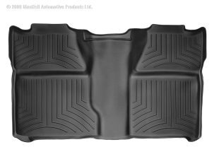 2007-2014 Chevrolet| GMC Silverado 1500| Silverado 2500 HD| Silverado 3500 HD| Sierra 1500| Sierra 2500 HD| Sierra 3500 HD WeatherTech Rear Floorliner-Black-440660-WT
