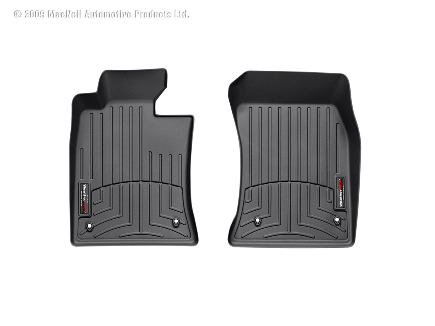 2007-2015 Mini Cooper WeatherTech Front Floorliner-Black-441361-WT