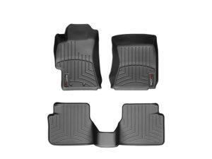2008-2014 Subaru Impreza WeatherTech Front and Rear Floorliners-Black-44166-1-2-WT