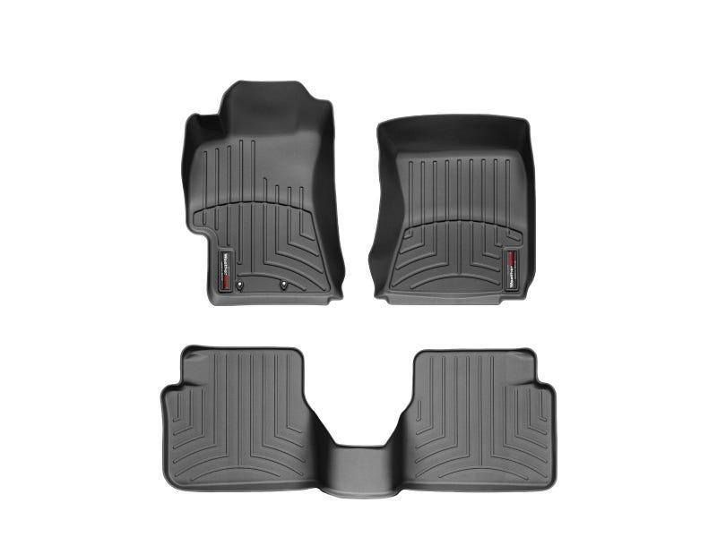 2008-2014 Subaru Impreza WeatherTech Front and Rear Floorliners-Black-44166-1-2-WT