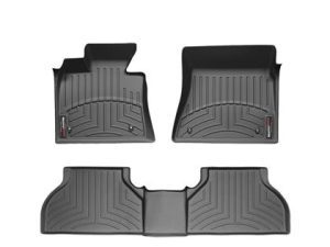2009-2014 Ford F-150 WeatherTech Front and Rear Floorliners-Black-446131-441793-WT