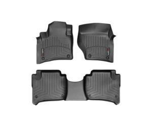 2010-2015 Porsche| Volkswagen Cayenne| Touareg WeatherTech Front and Rear Floorliners-Black-44333-1-2-WT