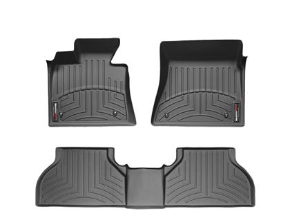 2011-2019 Ford Fiesta WeatherTech Front and Rear Floorliners-Black-44323-1-3-WT