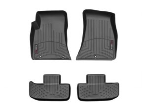 2011-2023 Dodge Challenger WeatherTech Front and Rear Floorliners-Black-4410491-443862-WT