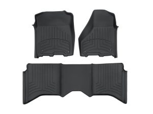 2011-2024 Ram 1500| 2500| 3500| 1500 Classic WeatherTech Front and Rear Floorliner HP-Black-444781IM-442163IM-WT