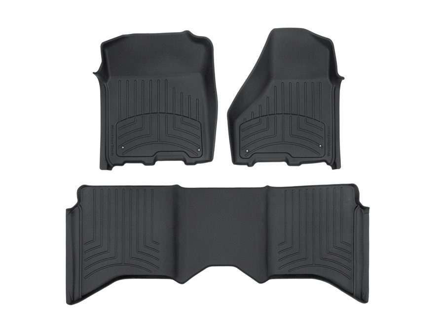 2011-2024 Ram 1500| 2500| 3500| 1500 Classic WeatherTech Front and Rear Floorliner HP-Black-444781IM-442163IM-WT