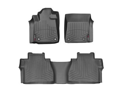 2012-2022 Toyota Sequoia| Tundra WeatherTech Front and Rear Floorliners-Black-444081-447862-WT