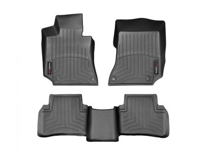 2013-2018 Mercedes-Benz E400| CLS550| CLS63 AMG| CLS63 AMG S| E250| E350| E550| E63 AMG| E63 AMG S| CLS400 WeatherTech Front and Rear Floorliners-Black-446811-442583-WT