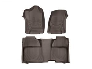 2014-2020 Chevrolet| GMC| Cadillac Silverado| Escalade| Suburban| Tahoe| Sierra| Yukon WeatherTech Front and Rear Floorliners-Black-476071-475422-WT