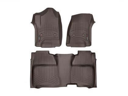 2014-2020 Chevrolet| GMC| Cadillac Silverado| Escalade| Suburban| Tahoe| Sierra| Yukon WeatherTech Front and Rear Floorliners-Black-476071-475422-WT