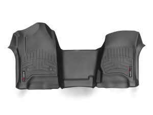 2014-2020 Chevrolet| GMC Silverado| Sierra| Suburban| Tahoe| Yukon WeatherTech Front Floorliner - Over the Hump -Black-445431-WT