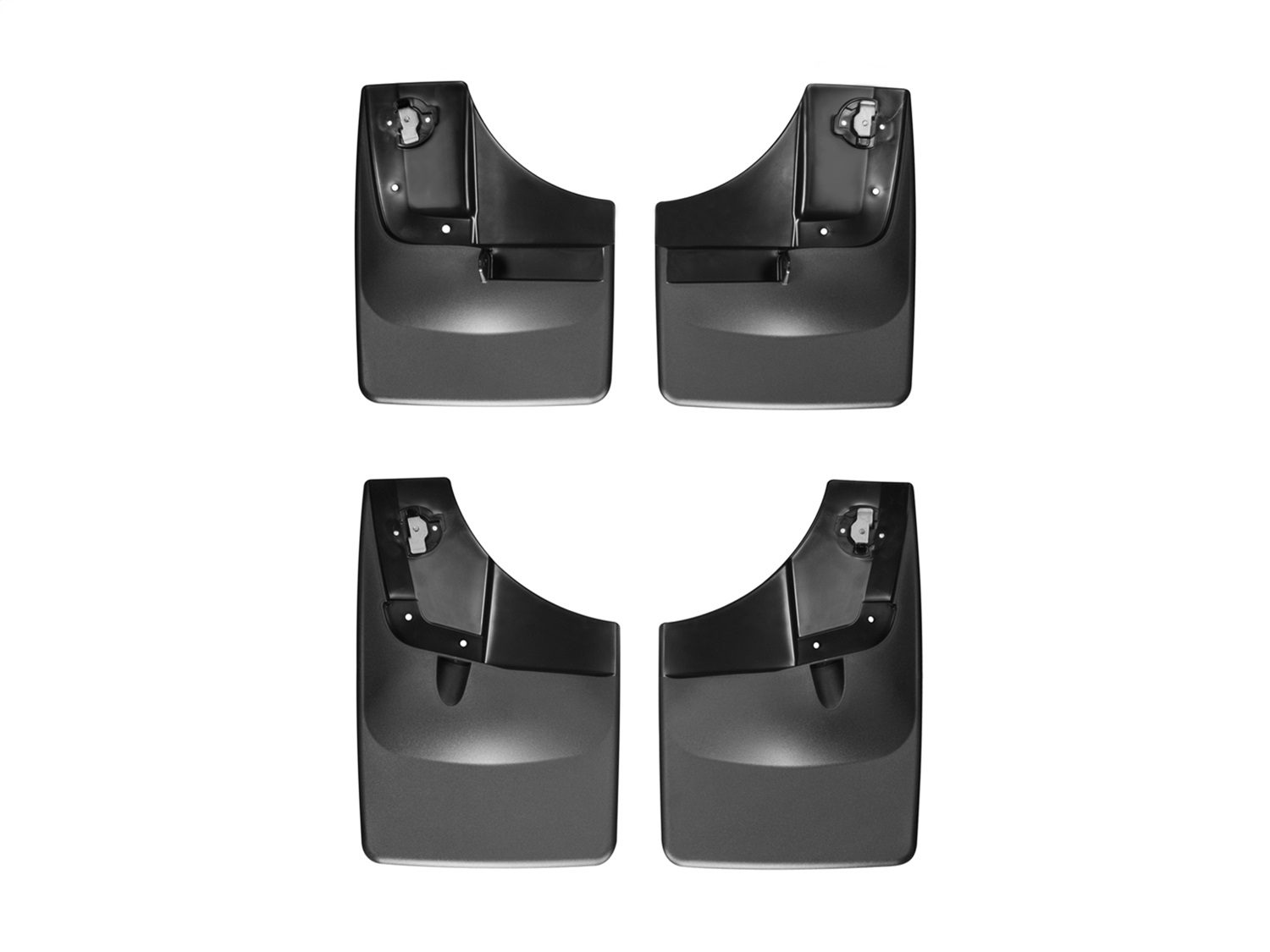 2015-2020 Ford F-150 WeatherTech No Drill Mud Front and Rear Flaps-Black-110050-120050-WT
