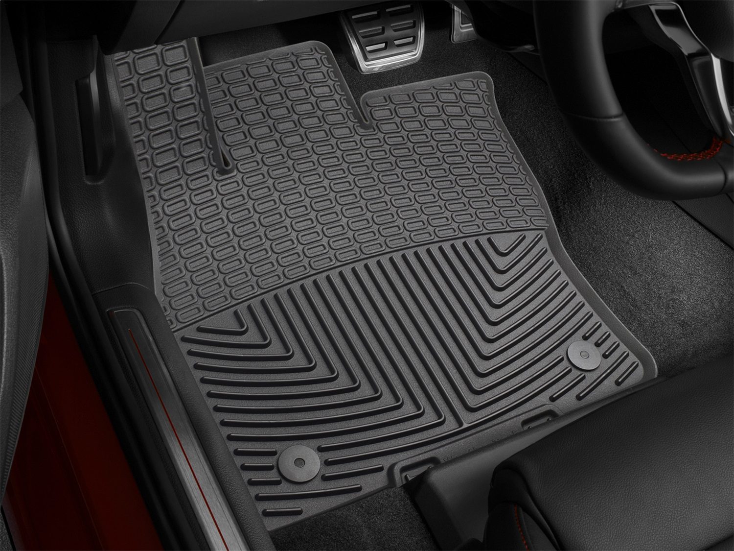 2015-2024 Audi| Volkswagen WeatherTech Front All-Weather Floor Mats-Black - Image 2
