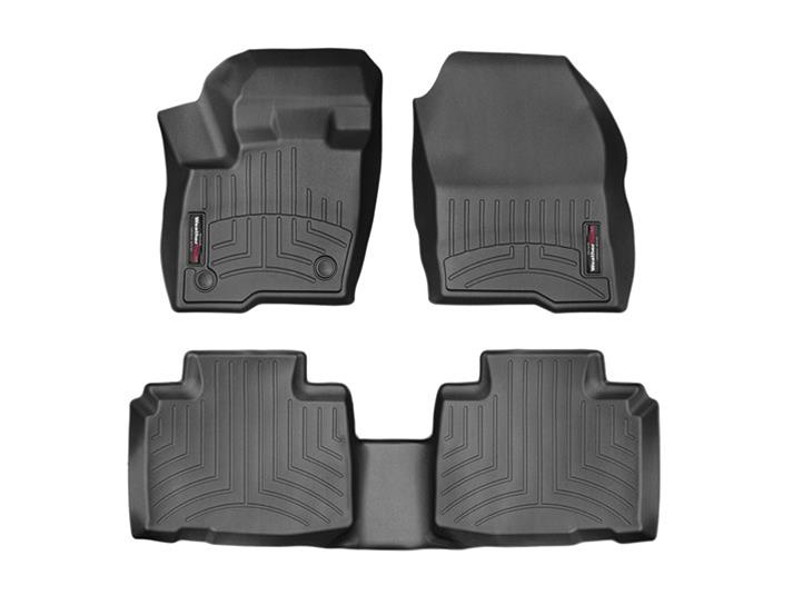 2015-2024 Ford Edge WeatherTech Front and Rear Floorliners-Black-44815-1-2-WT