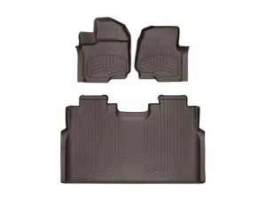 2015-2024 Ford F-150| F-150 Lightning WeatherTech Front and Rear Floorliners-Cocoa-47697-1-2-WT