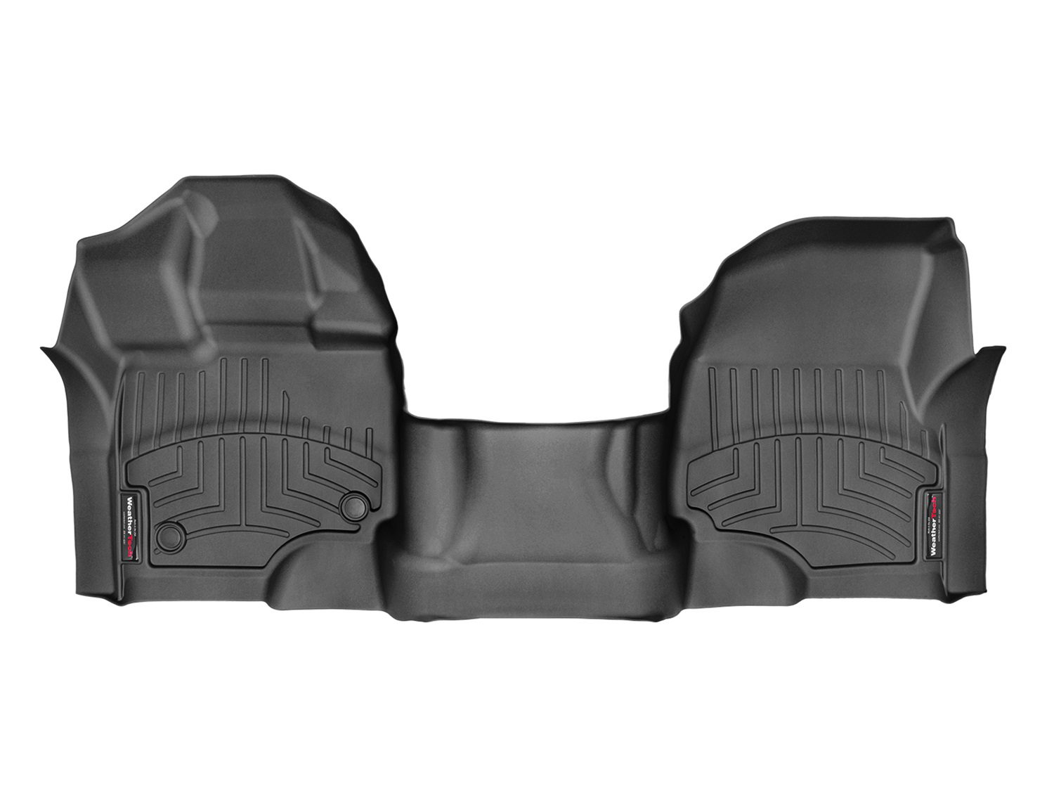 2015-2024 Ford F-150 WeatherTech Floorliner 1st Row - Over the Hump-Black-447931-WT