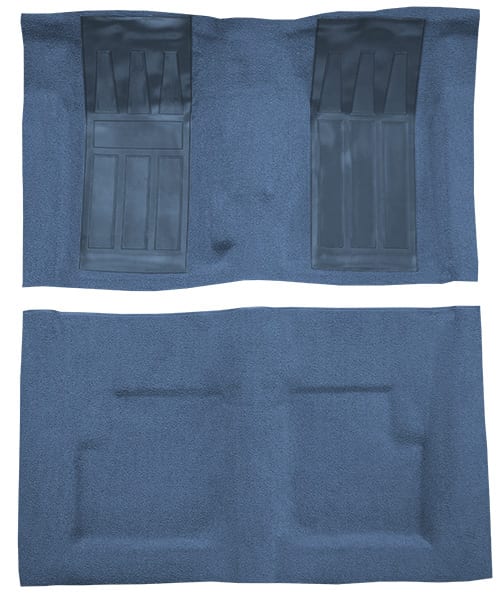 1969 Ford Torino GT Convertible 4 Speed with 2 Med Blue Inserts Flooring