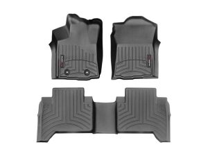 2016-2017 Toyota Tacoma WeatherTech Front and Rear Floorliners-Black-448671-448722-WT