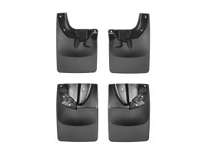 2016-2023 Toyota Tacoma WeatherTech No Drill Mud Front and Rear Flaps-Black-110056-120056-WT