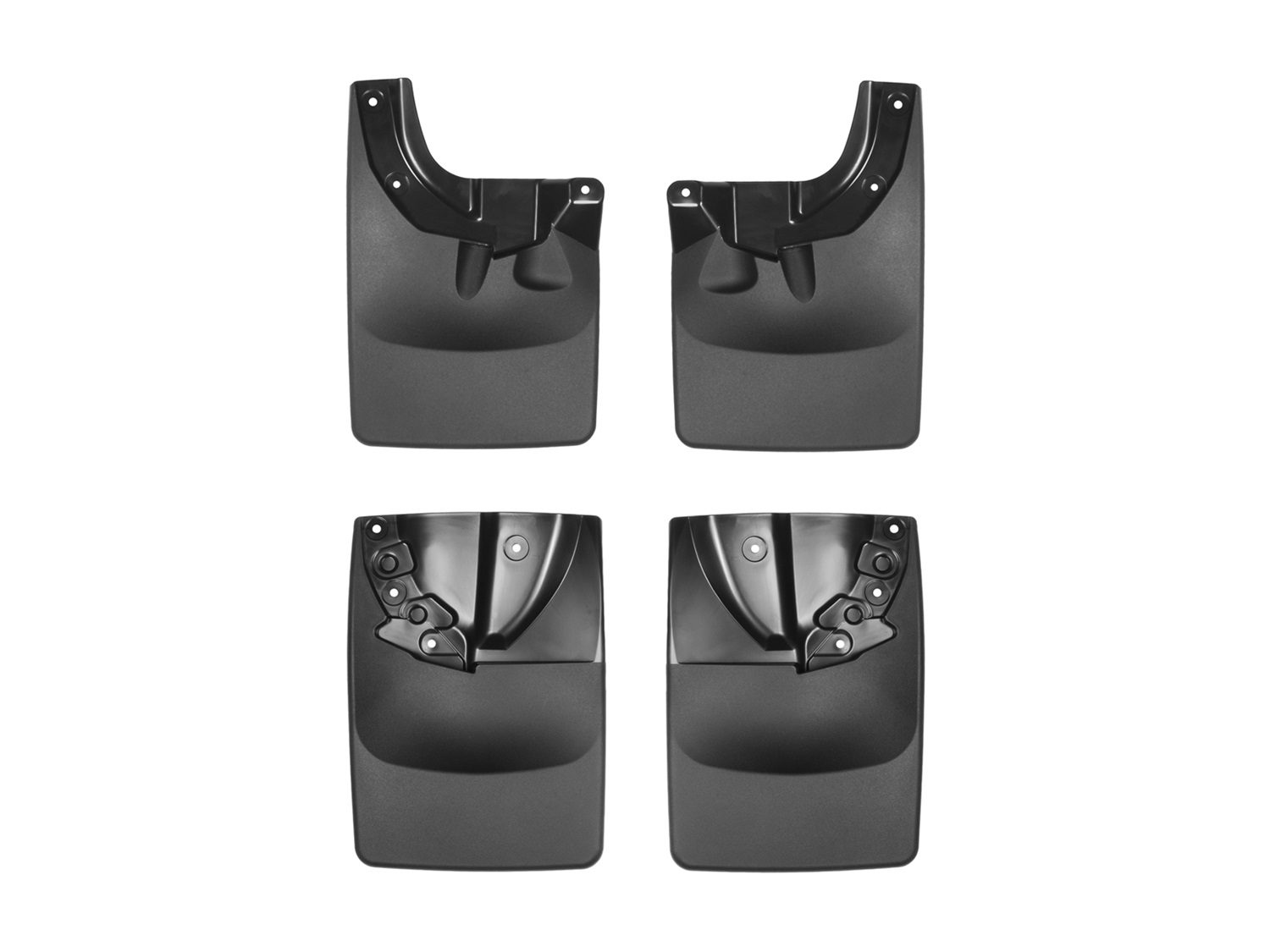 2016-2023 Toyota Tacoma WeatherTech No Drill Mud Front and Rear Flaps-Black-110056-120056-WT