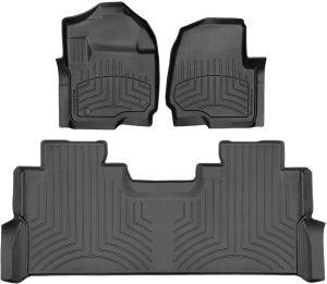 2017-2024 Ford F-250 Super Duty| F-350 Super Duty| F-450 Super Duty| F-550 Super Duty WeatherTech Front and Rear Floorliner HP-Black-441012-1-2IM-WT
