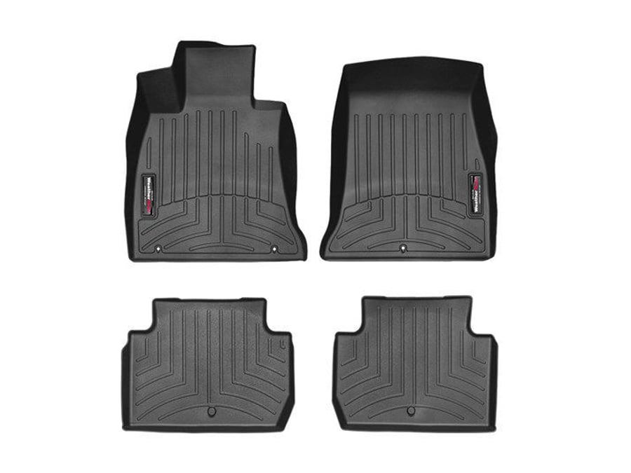 2018-2022 Kia Stinger WeatherTech Front and Rear Floorliners-Black-4414341-4412382-WT