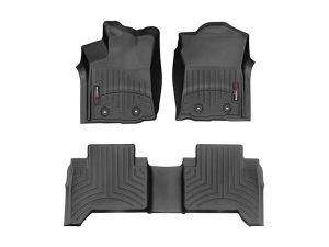 2018-2023 Toyota Tacoma WeatherTech Front and Rear Floorliners-Black-4412991-448722-WT