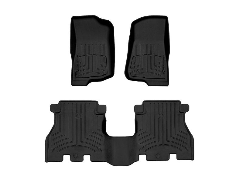 2018-2024 Jeep Wrangler| Gladiator WeatherTech Front and Rear Floorliner HP-Black-441313-1-2IM-WT