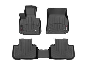 2018-2025 BMW X3| X4 WeatherTech Front and Rear Floorliners-Black-441273-1-2-WT