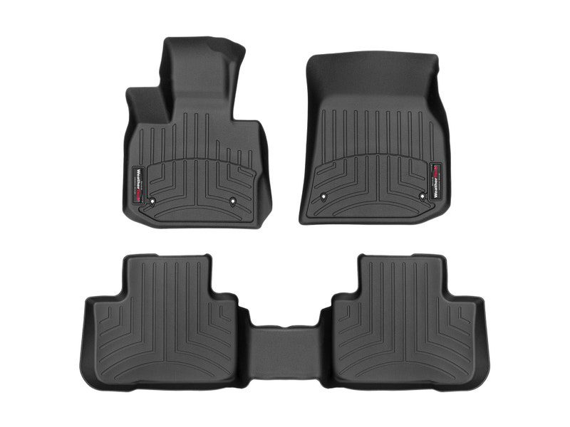 2018-2025 BMW X3| X4 WeatherTech Front and Rear Floorliners-Black-441273-1-2-WT