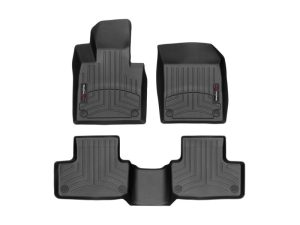 2018-2025 Volvo XC60| XC90 WeatherTech Front and Rear Floorliners-Black-441253-1-2-WT