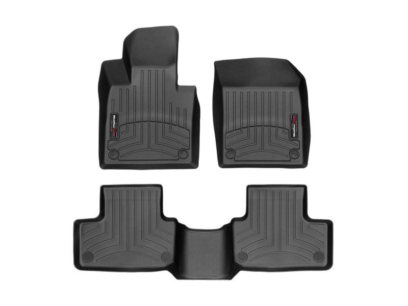 2018-2025 Volvo XC60| XC90 WeatherTech Front and Rear Floorliners-Black-441253-1-2-WT
