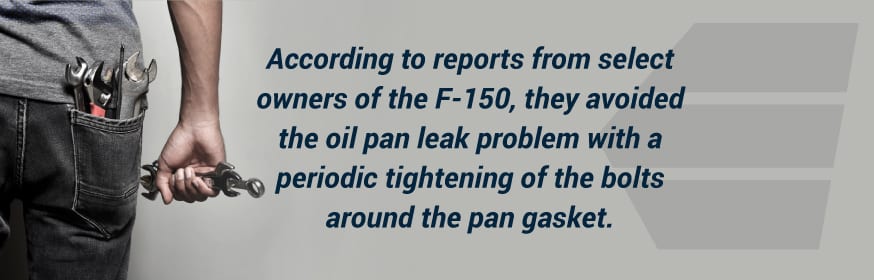 F150 oil pan leak issue