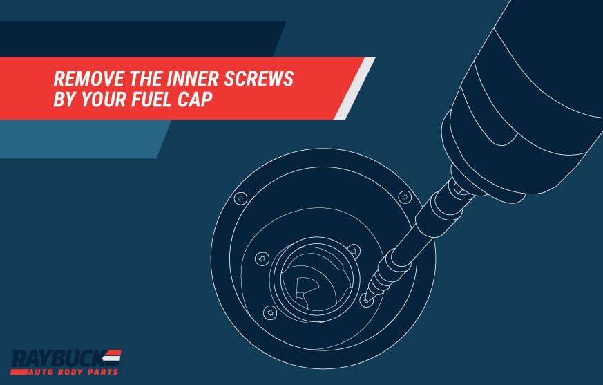 Remove the inner screws by fuel cap