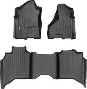 2019-2024 Ram 2500| 3500| 4500| 5500 WeatherTech Front and Rear Floorliners-Black-441545-1-2-WT