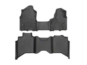 2019-2024 Ram 2500| 3500| 4500| 5500 WeatherTech Front and Rear Floorliners - Over the Hump-Black-4415711-4415456-WT