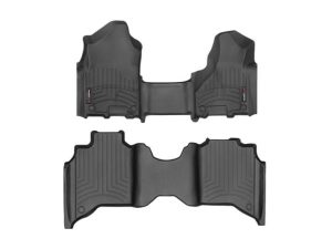 2019-2024 Ram 2500| 3500| 4500| 5500 WeatherTech Front and Rear Floorliners - Over the Hump-Black-4415711-4415454-WT