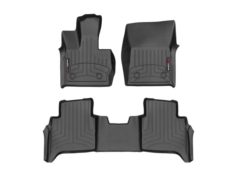 2019-2025 Mercedes-Benz G550| G63 AMG| G63 4x4 Squared AMG| G580 WeatherTech Front and Rear Floorliners-Black-441509-1-2-WT