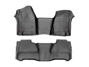 2019-2025 Ram 1500 WeatherTech Front and Rear Floorliners-Black-441428-1-2-WT