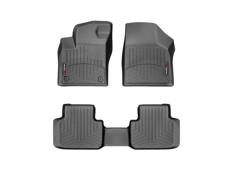 2019-2025 Volkswagen Atlas| Atlas Cross Sport WeatherTech Front and Rear Floorliners-Black-4415501-4410844-WT