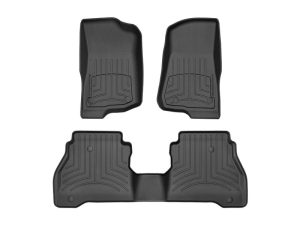 2020-2024 Jeep Wrangler| Gladiator WeatherTech Front and Rear Floorliner HP-Black-441313-1-4IM-WT